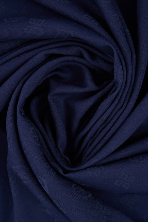 Lacivert Cotton Şal - 2