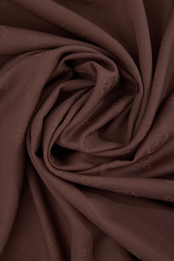 Koyu Kahverengi Cotton Şal - 2