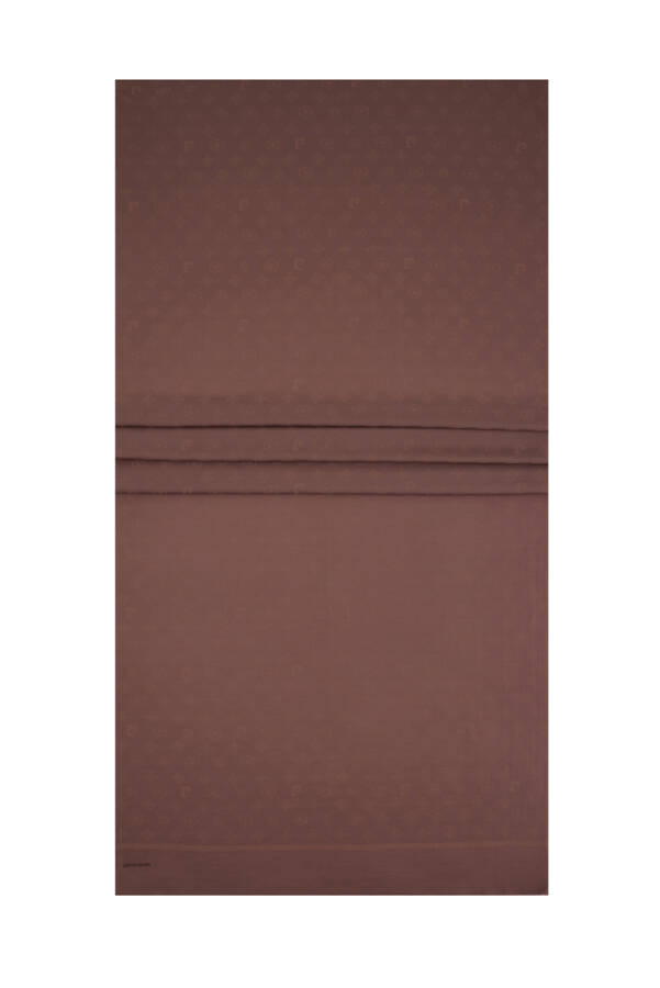 Koyu Kahverengi Cotton Şal - 1