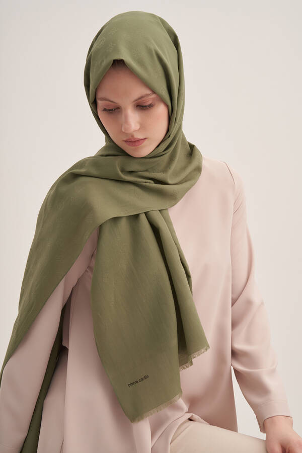 Yeşil Pıerre Cardın Cotton Şal - 1