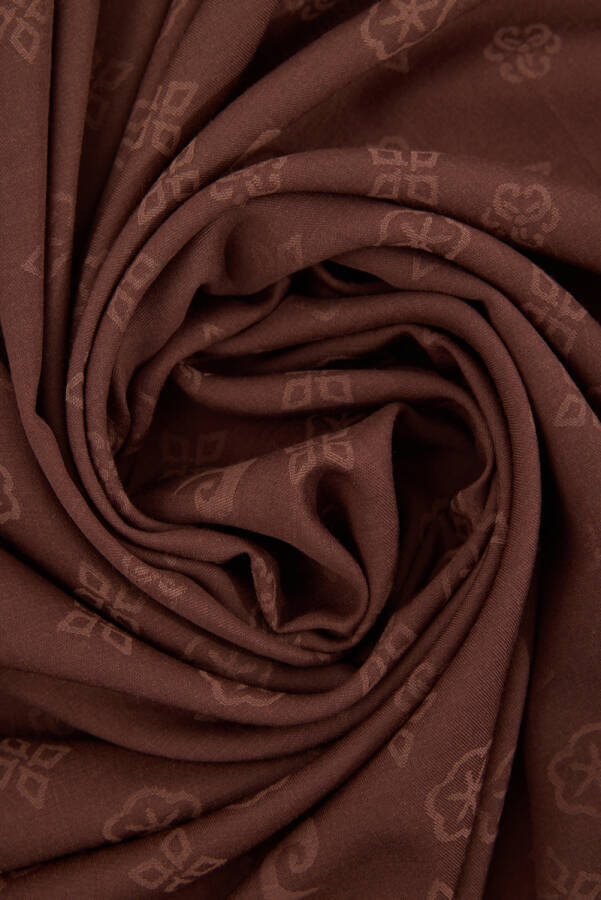 Kahverengi Pıerre Cardın Cotton Şal - 2