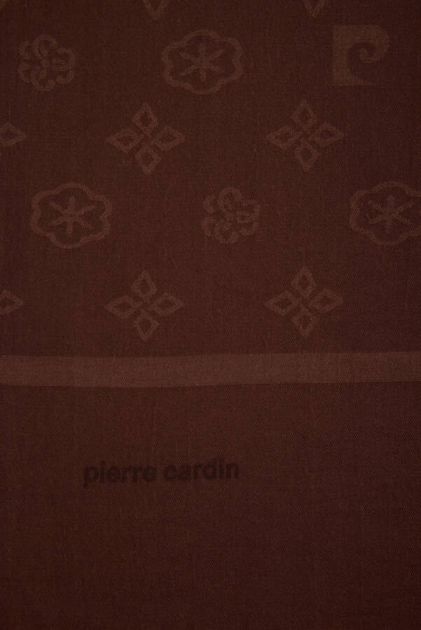 Kahverengi Pıerre Cardın Cotton Şal - 4