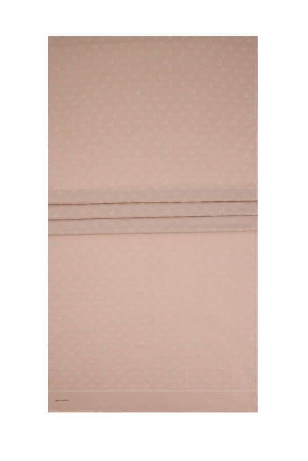 Bej Polyester Dikdörtgen Desenli Şal - 1