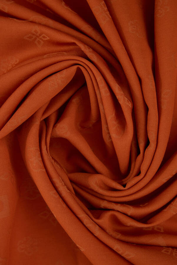 Turuncu Cotton Şal - 2