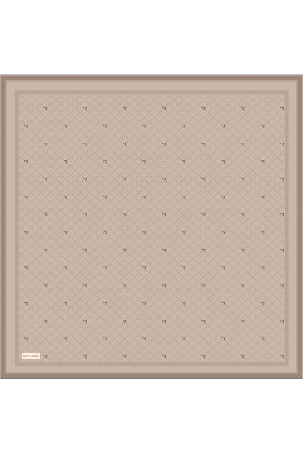 Koyu Vizon 90X90 İpek Krep Saten Eşarp - 1