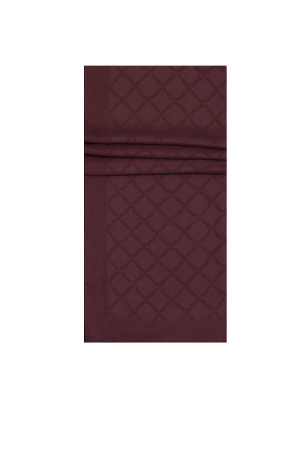 Bordo Pierre Cardin Monogram Şal - 1