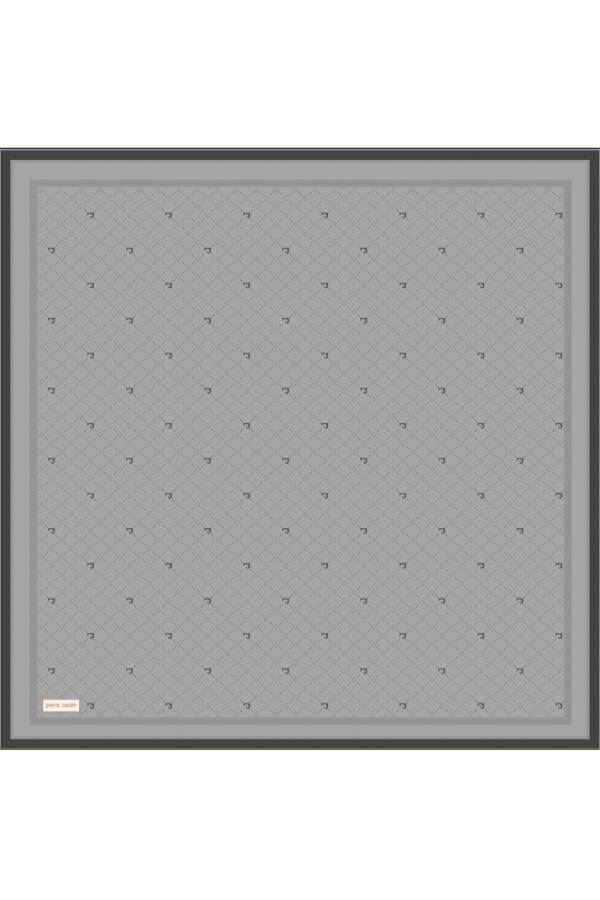 Açık Gri 90X90 İpek Twill Eşarp - 1