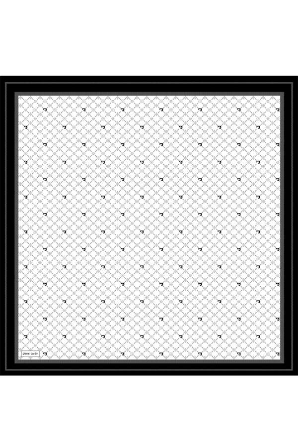 Beyaz 90X90 İpek Twill Eşarp - 1