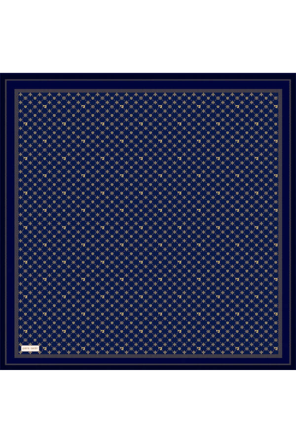 Renkli 90X90 İpek Twill Eşarp - Pierre Cardin