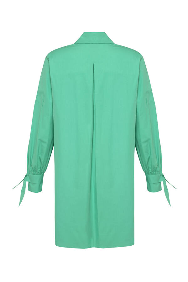 Yeşil Robalı Keten Tunik - 3