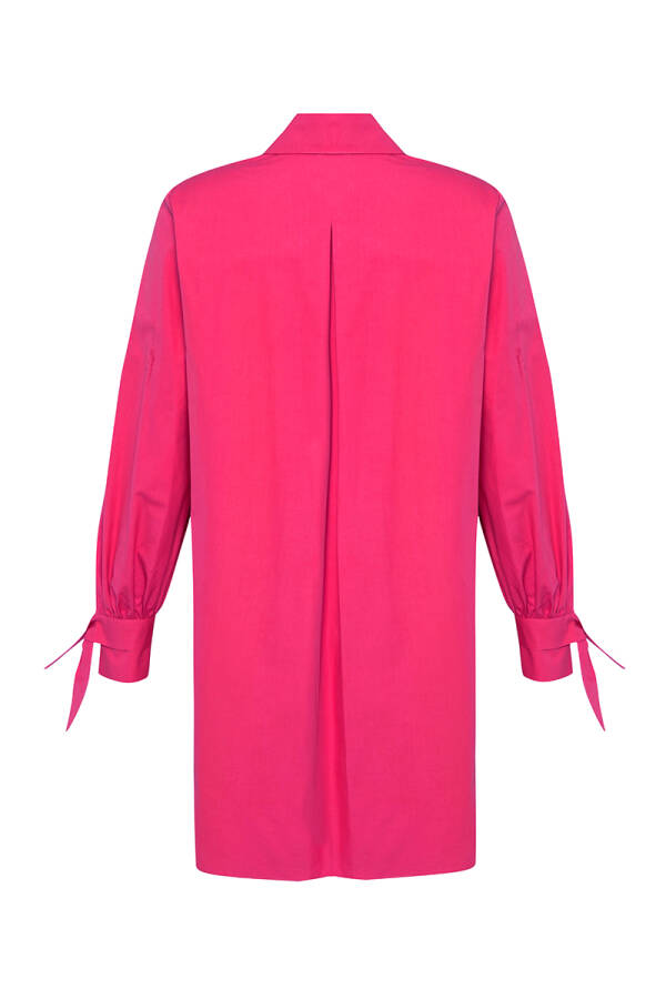 Fuşya Robalı Keten Tunik - 3
