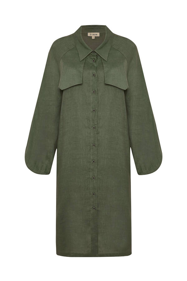 Haki Rüzgarlık Detaylı Tunik - 1