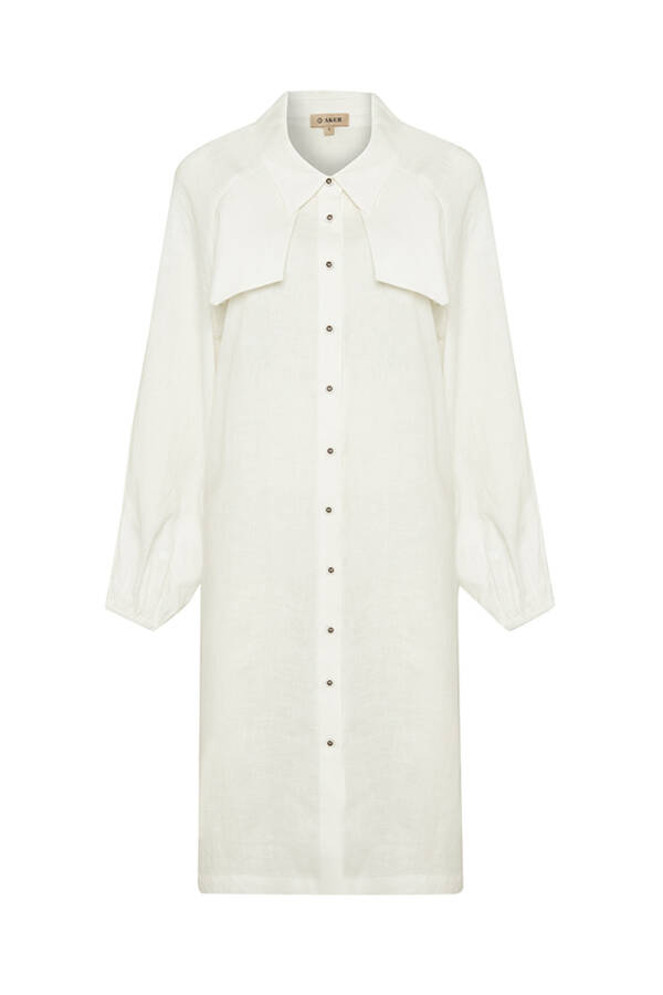 Ekru Rüzgarlık Detaylı Tunik - 1