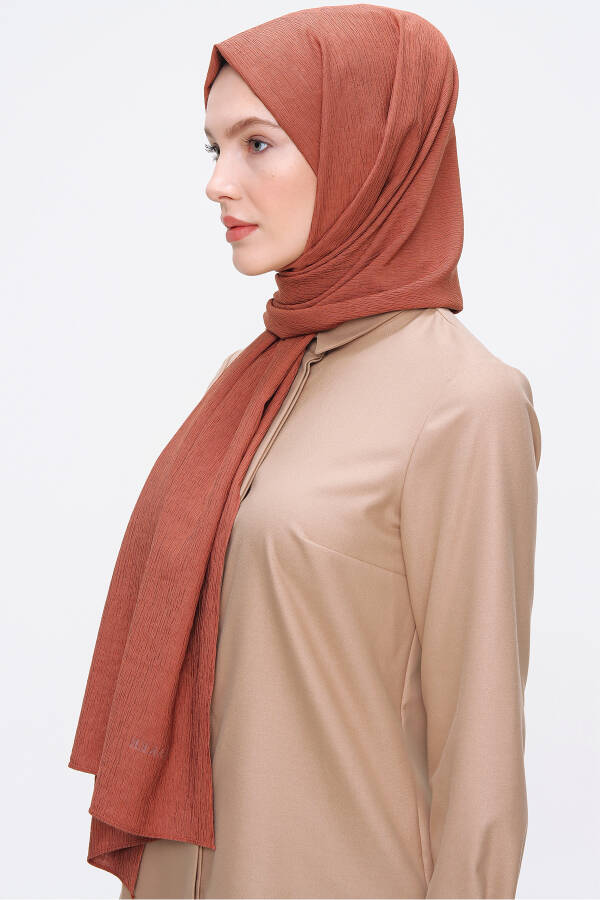 Tarçın 72X190 CM Kırınkıl Şal - 2