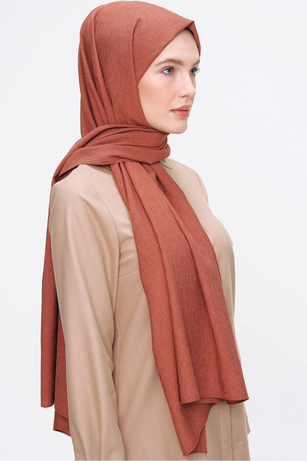 Tarçın 72X190 CM Kırınkıl Şal - 3