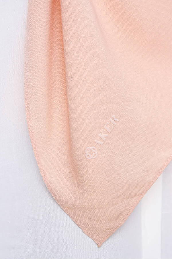 Pudra 73X190 CM Kendinden Çizgili Yünlü Şal - 4