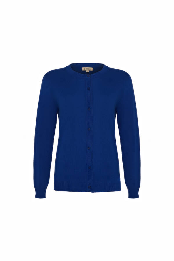 Saks Bisiklet Yaka Triko Hırka - Aker