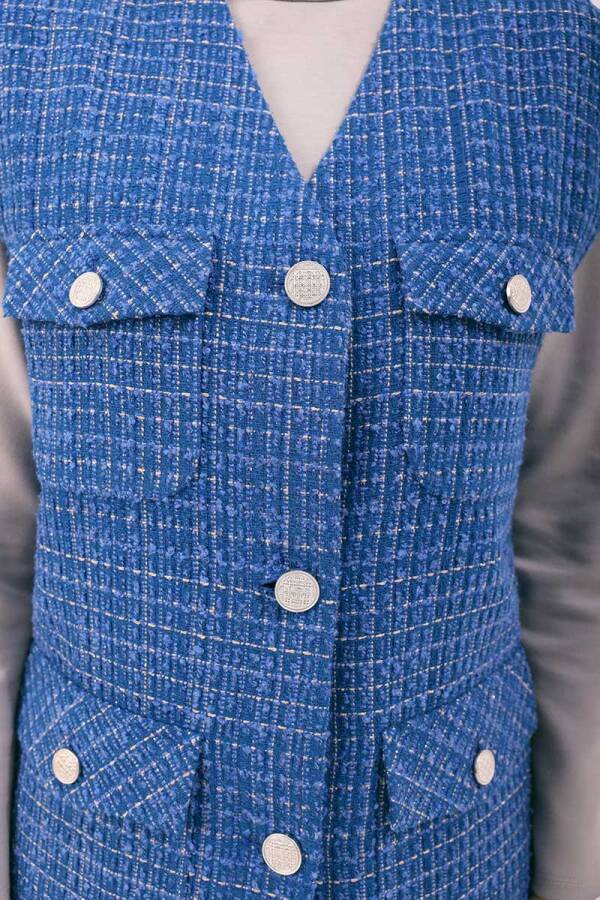 Saks Cep Detaylı Yelek - Aker