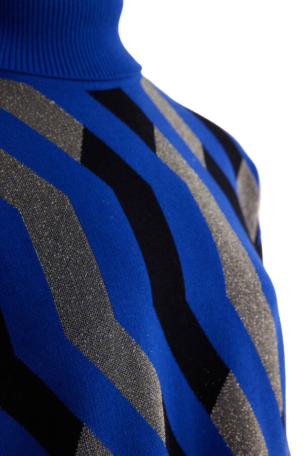 Saks Tam Balıkçı Triko Bluz - 2