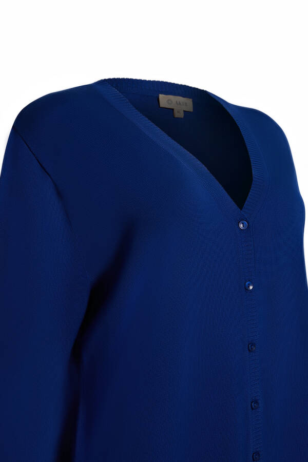 Saks V Yaka Düğmeli Triko Hırka - Aker (1)