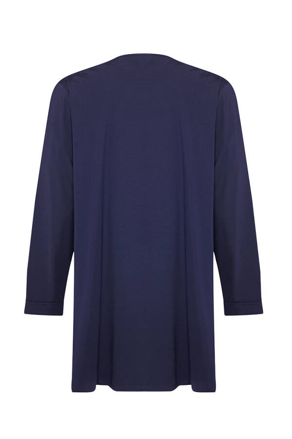 Lacivert Şal Yaka İçi Yarım Kollu Tween Set - 3