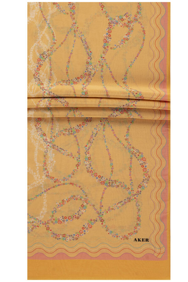 Sarı 75X200 İpek Koton Şal - 1