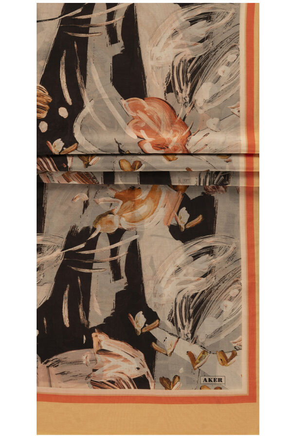 Sarı 75X200 İpek Koton Şal - 1