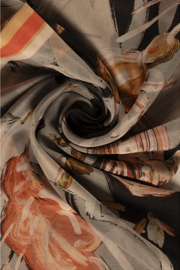 Sarı 75X200 İpek Koton Şal - 2