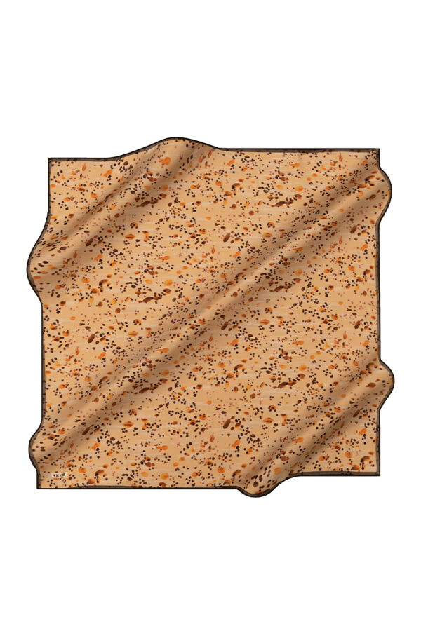 Sarı 90X90 İpek Krep Saten Eşarp - Aker