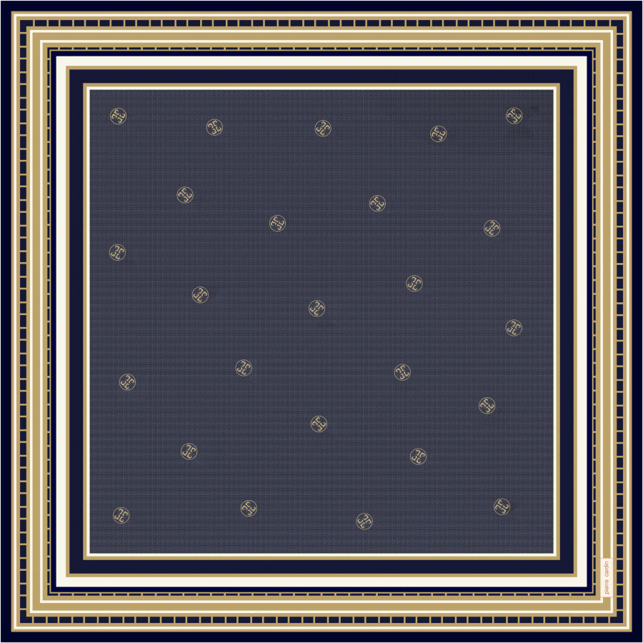 Sarı 90X90 İpek Krep Saten Eşarp - 1