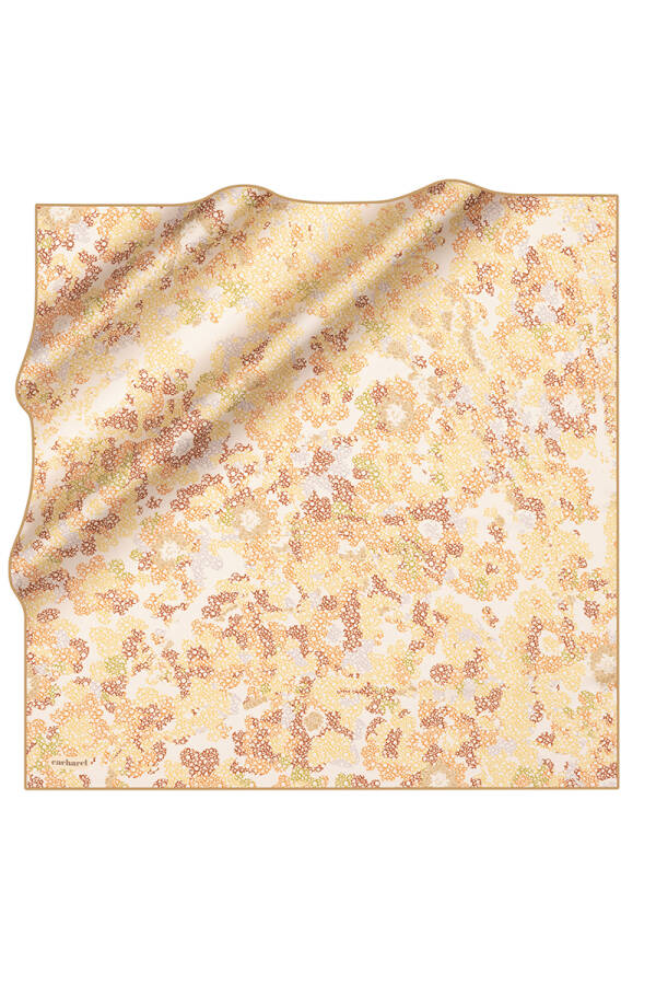 Sarı 90X90 İpek Twill Eşarp - 1