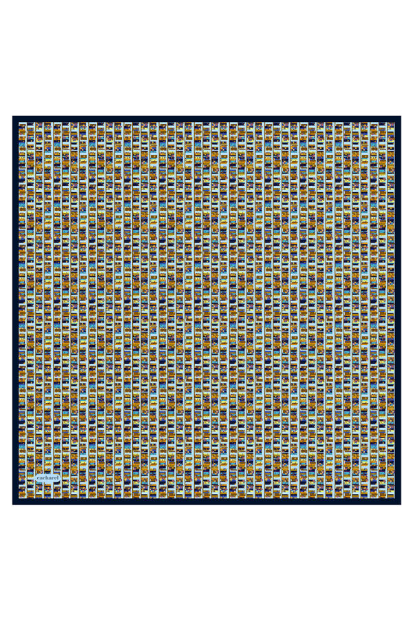Sarı 90X90 İpek Twill Eşarp - 1