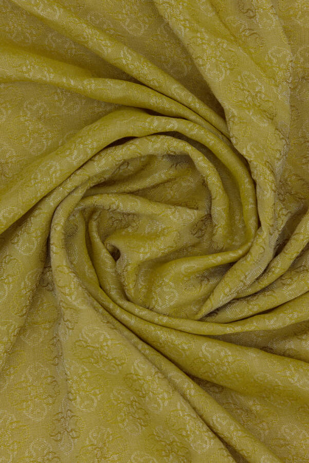 Sarı Monogram Jakar Eşarp - Aker (1)