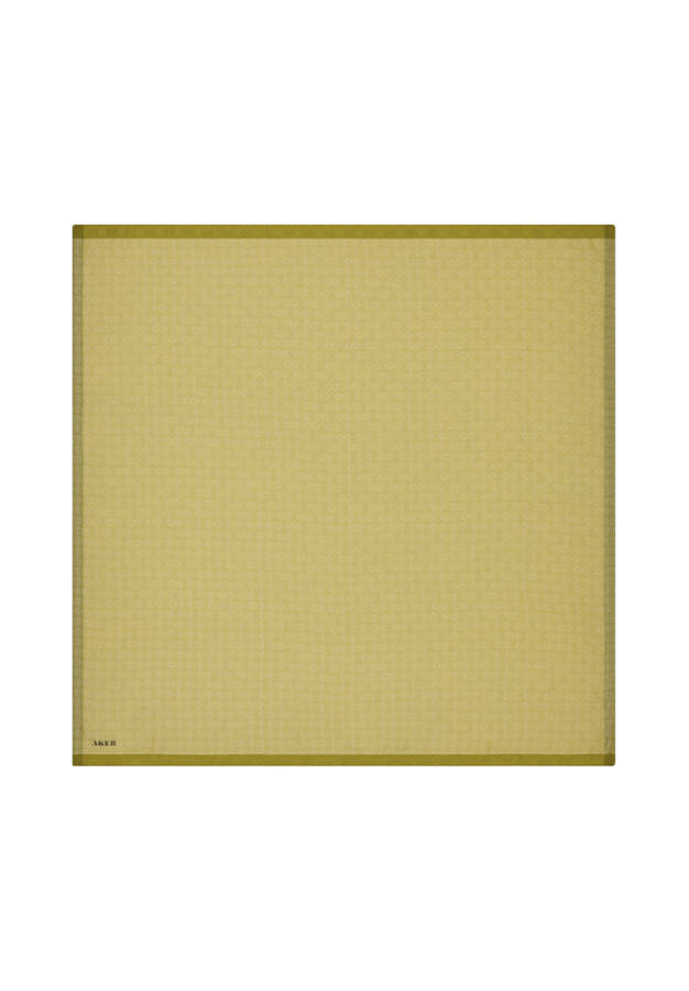 Sarı Monogram Jakar Eşarp - Aker