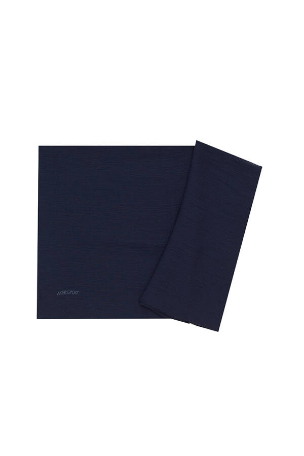 Lacivert 70X180 Simli Tül Şal - 1