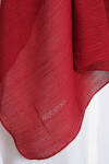 Bordo 70X180 Simli Tül Şal - 5