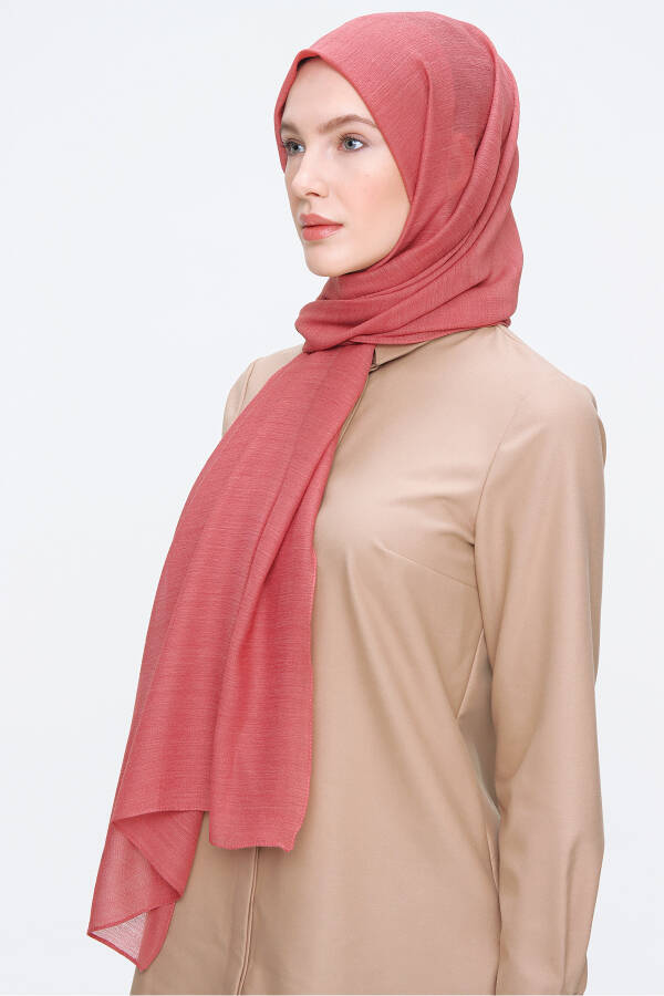 Gül Kurusu 70X180 Simli Tül Şal - 2