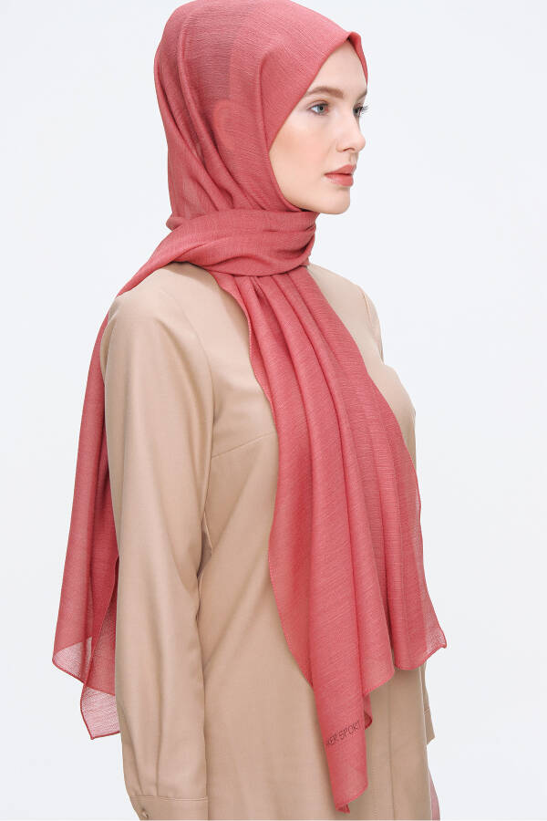 Gül Kurusu 70X180 Simli Tül Şal - 3