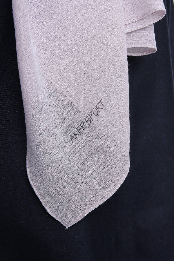 Gri 70X180 Simli Tül Şal - 5