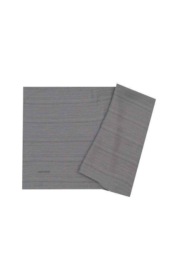 Gri 70X180 Simli Tül Şal - 1
