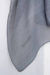 Gri 70X180 Simli Tül Şal - 5
