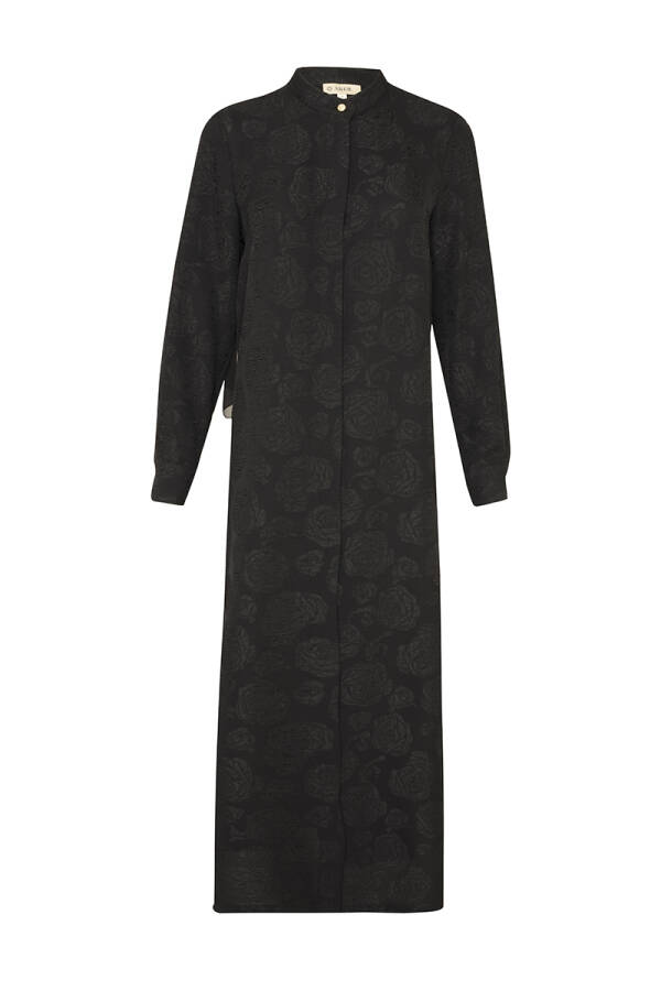 Siyah Sırtı Volan Detaylı Pardösü - 1