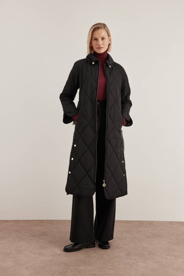 Siyah 10083111 Gömlek Yaka Mont - Aker (1)