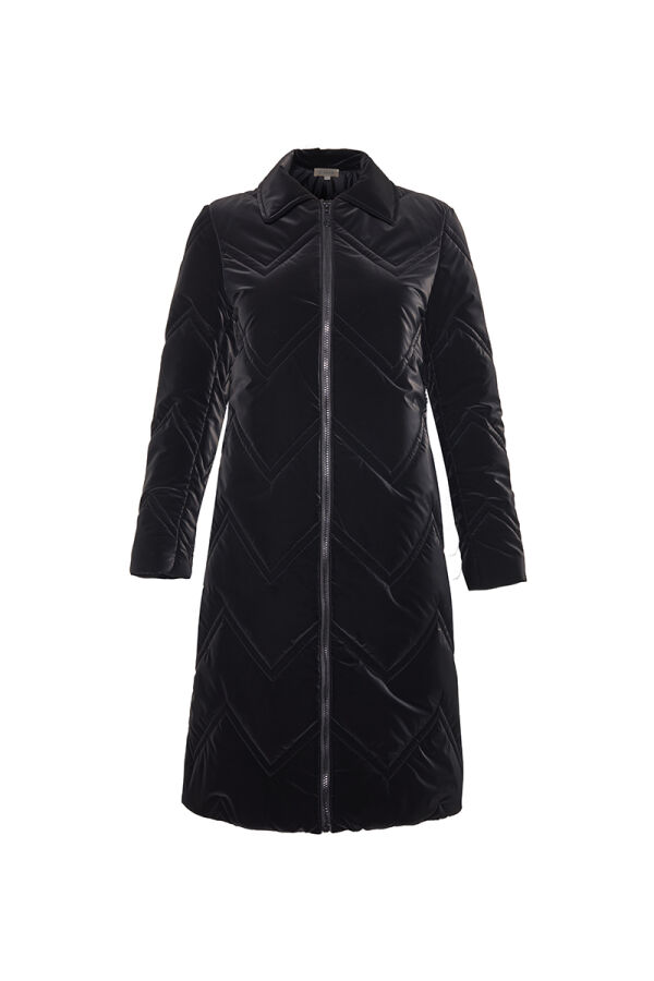 Siyah Gömlek Yaka Mont - Aker