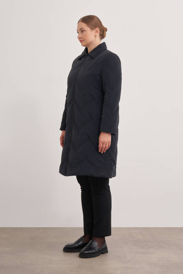 Siyah 10578112 Gömlek Yaka Mont - Aker (1)