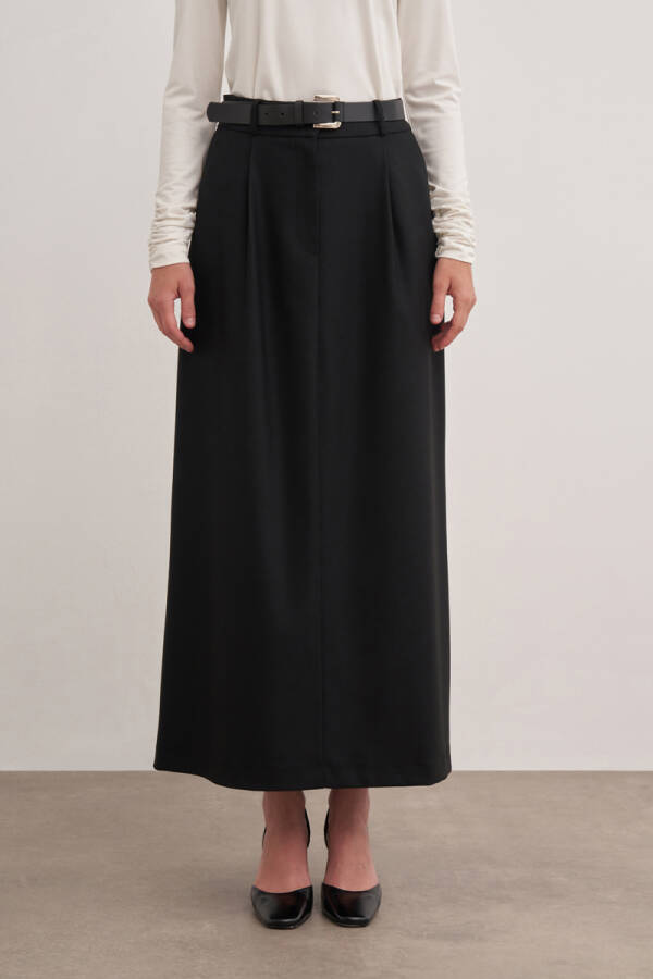 Siyah Kemerli Flonel Etek - Aker (1)