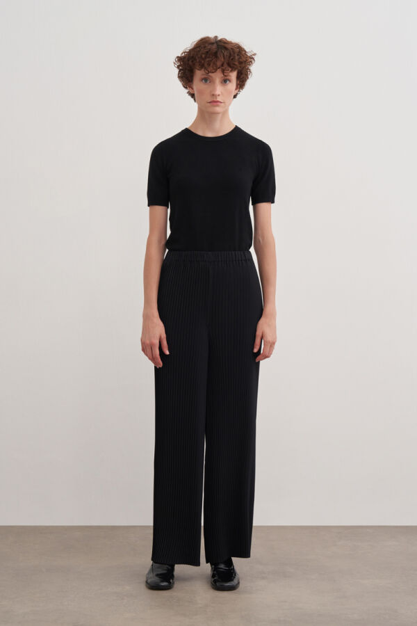 Siyah 14124111 Lastikli Pantolon Etek - Aker