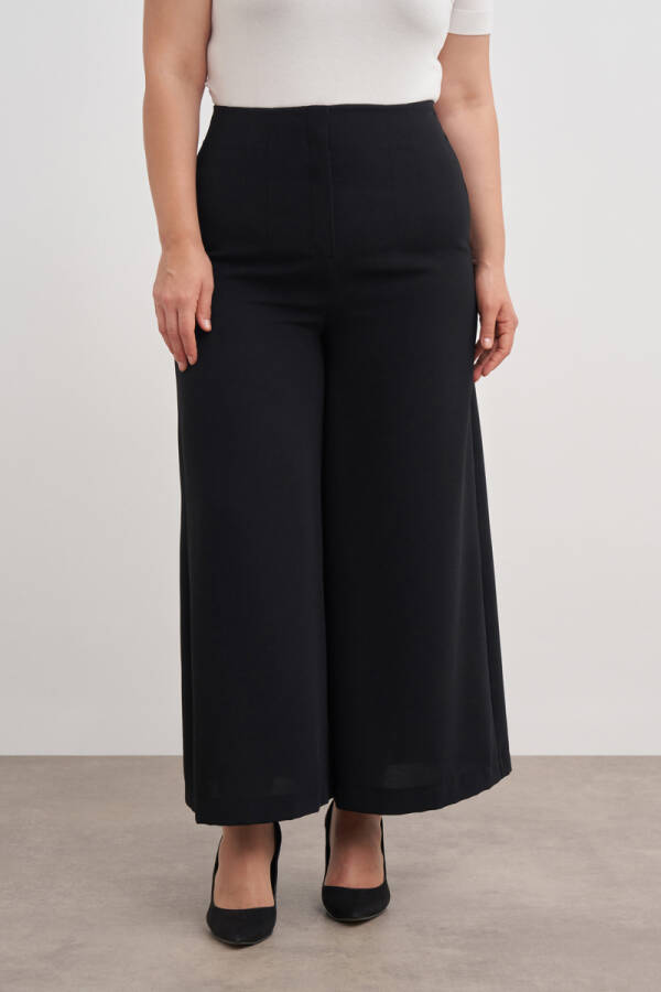 Siyah 14612112 Bol Paça Pantolon Etek - Aker (1)