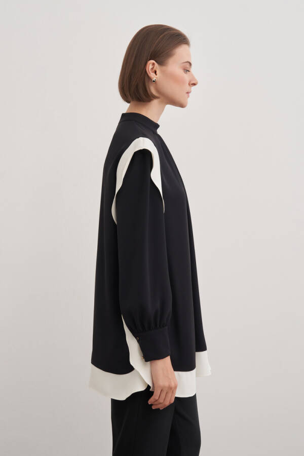 Siyah Dik Yaka Tunik - Aker (1)