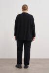Siyah Dik Yaka Sweatshırt - 6